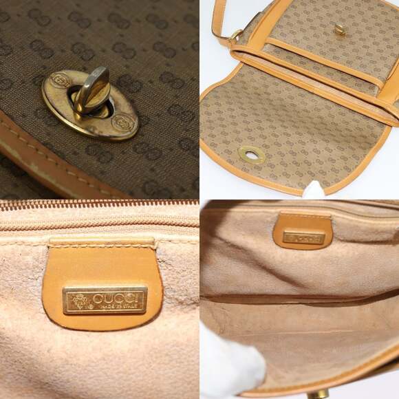 GUCCI Micro GG Supreme Shoulder Bag Pvc Beige Gold 001 58 001 58 - Picture 11 of 13